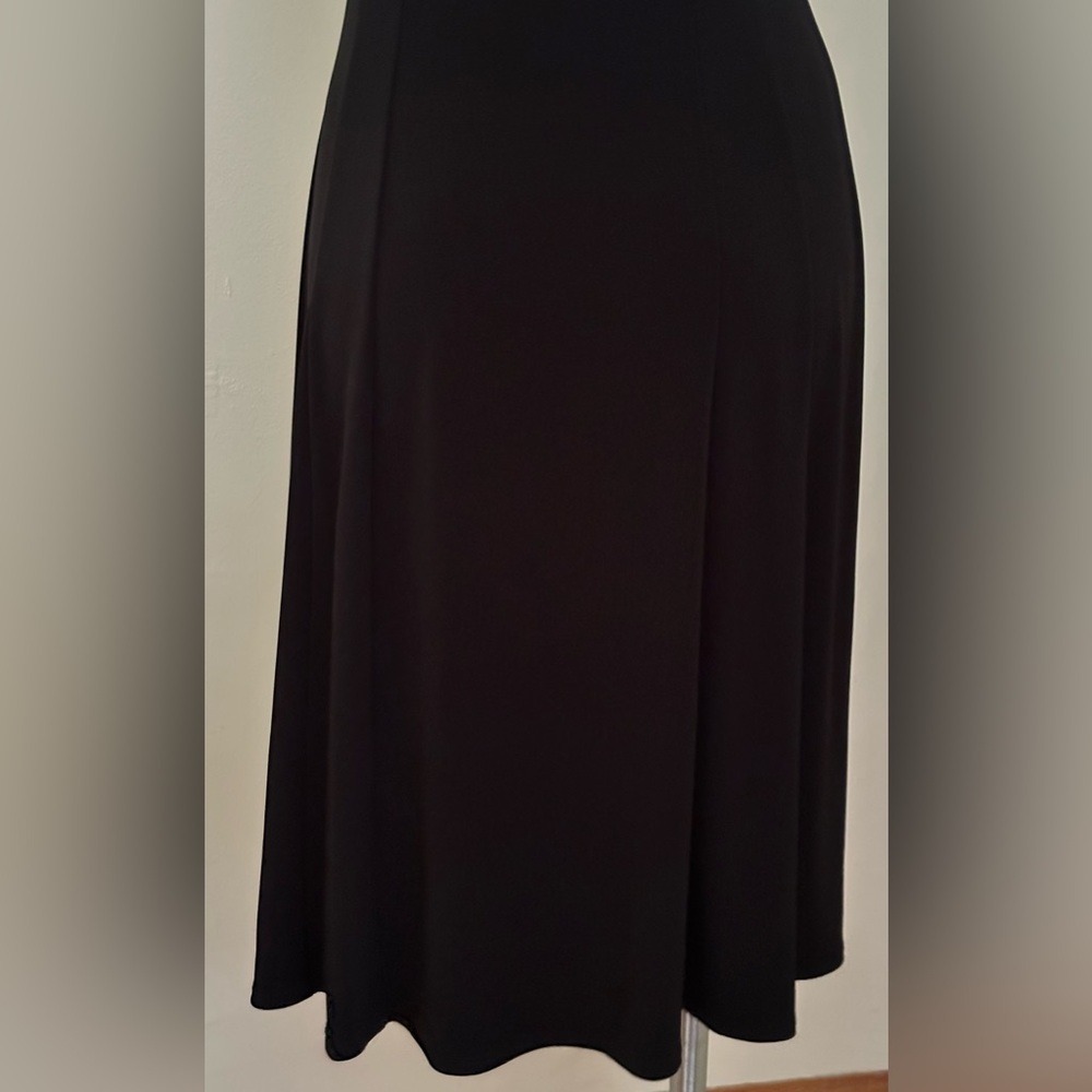 CLARA SUNWOO Little Black Scoop Neck Midi Summer Dress Sz XS Thick Material.. - Picture 7 of 11